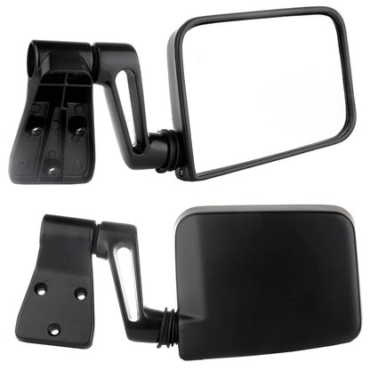 Solidspare Manual Side View Black Door Mirrors pair For 87-02 Jeep Wrangler Pair Set