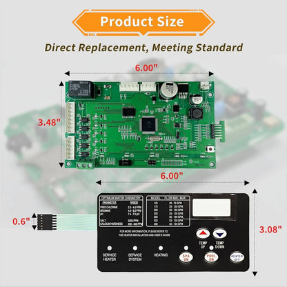 Solidspare Control Board Kit w/ 472610Z Switch Pad For Pentair Master Temp 400 42002-0007S