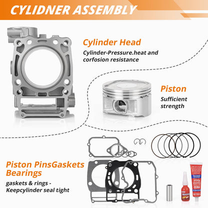 Solidspare Cylinder Piston Top End Kit for Polaris Ranger/Sportsman/Scrambler 500 1996-2012
