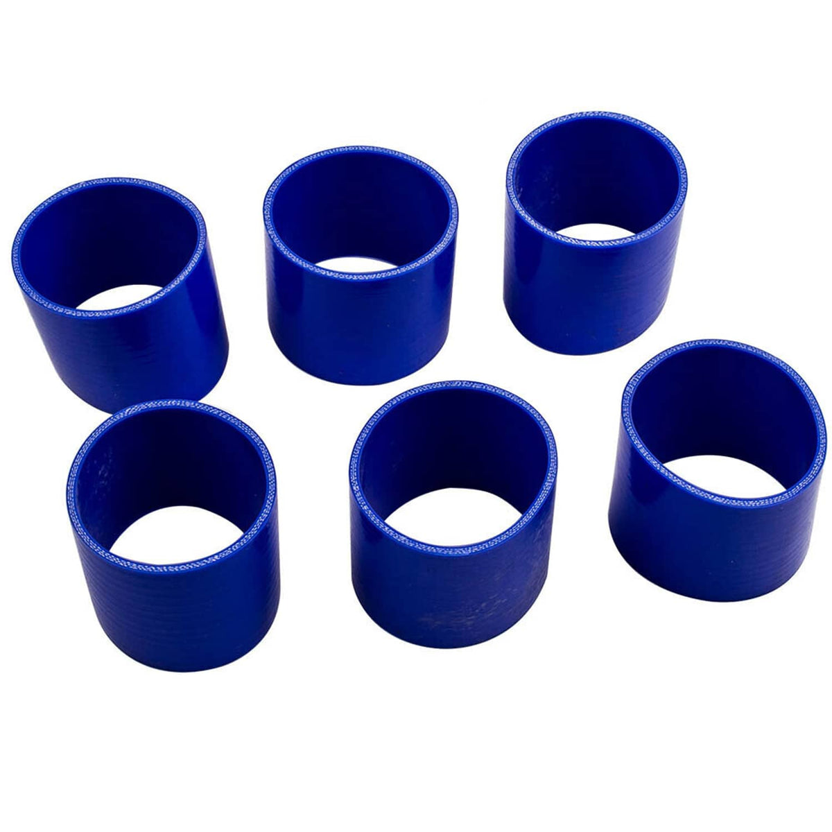 Solidspare 3" DIY Polished Intercooler Piping w/ U Pipe Blue Silicone Coupler + Clamp Kit
