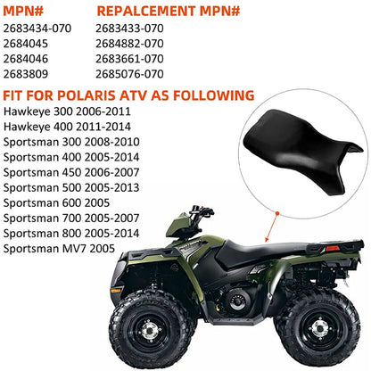 Solidspare ATV Complete Seat Cover Black for Polaris Sportsman 500 700 800 EFI HO 2005-2013
