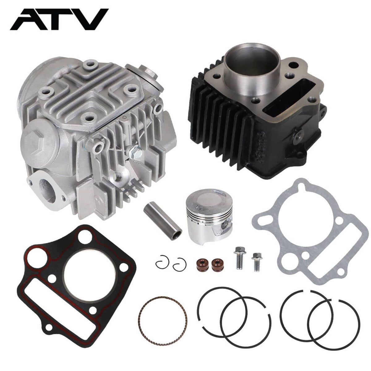 Solidspare Top End Rebuild Kit Cylinder Head Piston For Honda TRX90 Sportrax 90cc 1993-2005