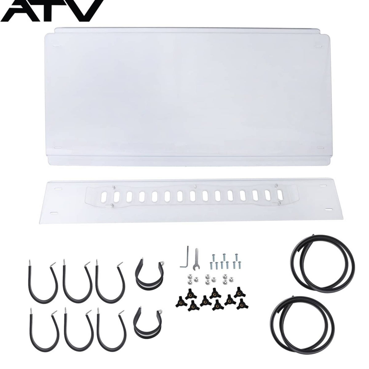 Solidspare 2 PIECE Windshield Glass For Kubota RTV X900 X1120 X1140  2016-2022 KB-X900LWV