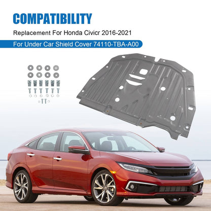 Solidspare Engine Splash Guard Under Car Shield Cover Board Fits 2016-2021 Civic Honda