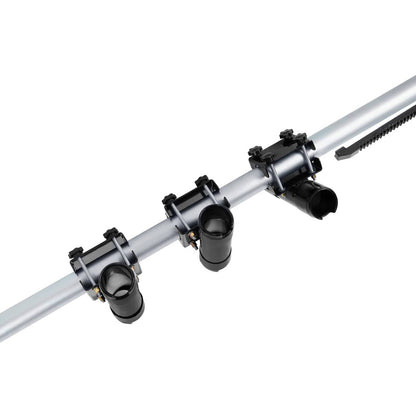 Solid Spare Truck Bed Rod Rack Fishing 4 Rod Holder Aluminum Adjustable Pickup Silvery Black