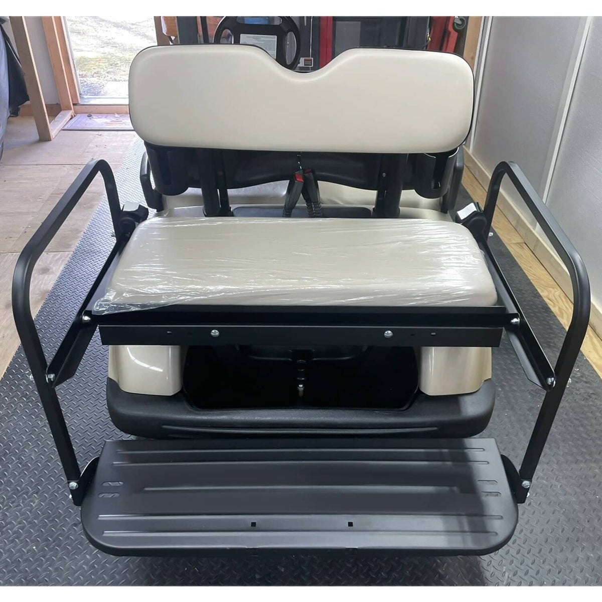 Solidspare Flip Folding Rear Back Seat Kit For Yamaha Drive G29 2007-2016 Golf Cart