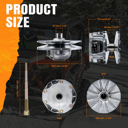 Solidspare PRIMARY & SECONDARY DRIVEN CLUTCH + Puller FOR 2016-2022 POLARIS RZR 1000 XP & S