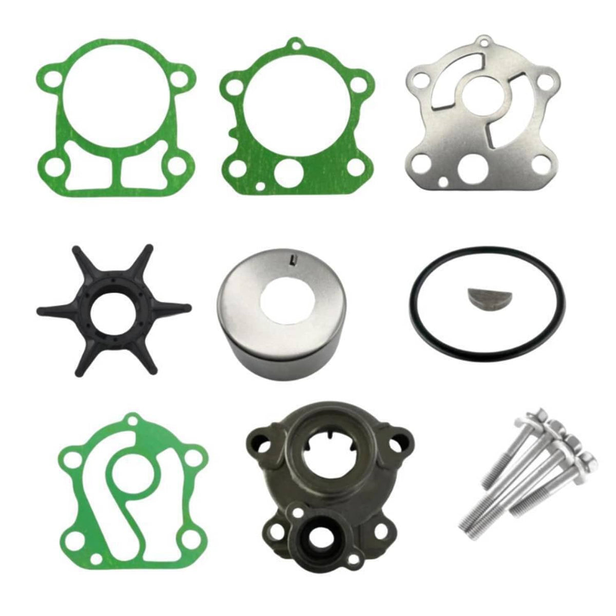 Solid Spare Water Pump Impeller Kit w/Housing for Yamaha 75/80/90/100HP 67F-W0078-00 18-3409