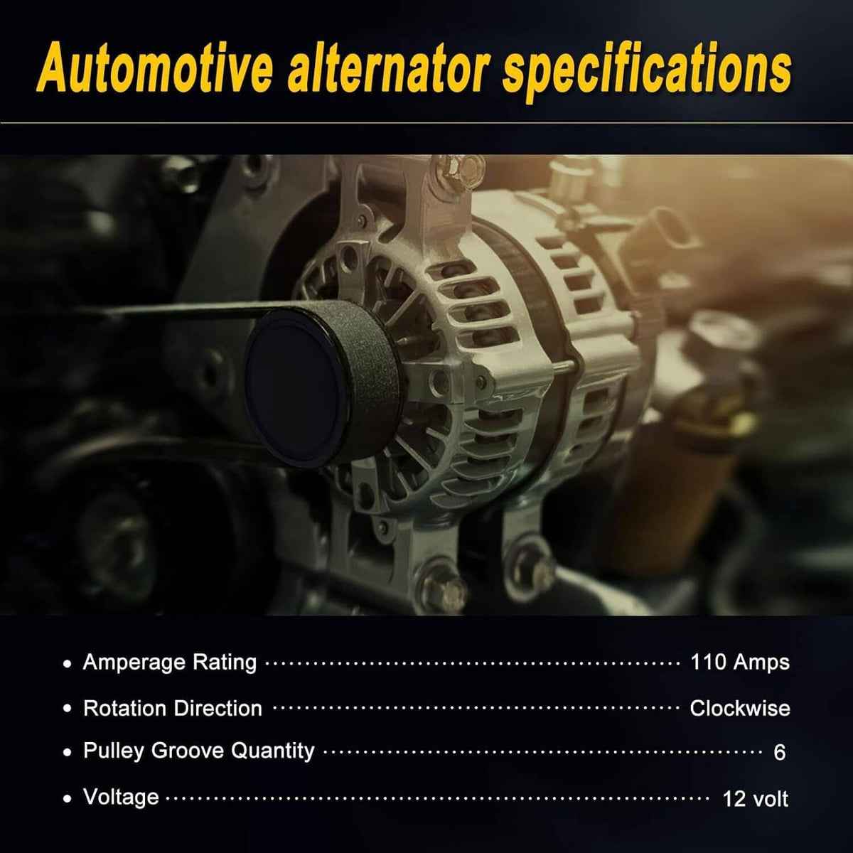 Solidspare Alternator Fit 37300-2G400 For Hyundai Sonata Kia 2.4L 2010 2011 2012 2013 New