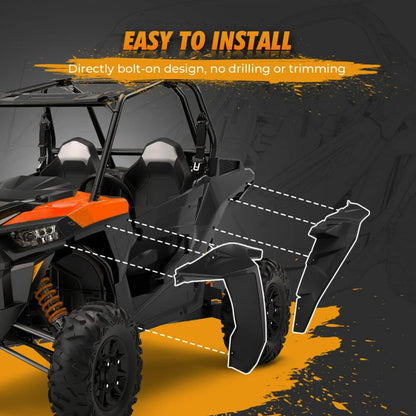 Solidspare 2PCS XXL Front Fender Flares for Polaris RZR XP 1000 / Turbo/S 1000 / RZR Trail
