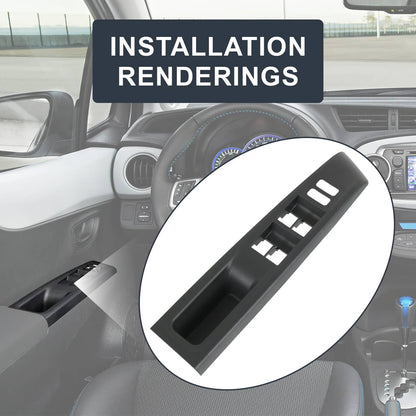 Solidspare Left Driver Door Window Switch Bezel Trim Panel Cover For Toyota Yaris 2012-2014