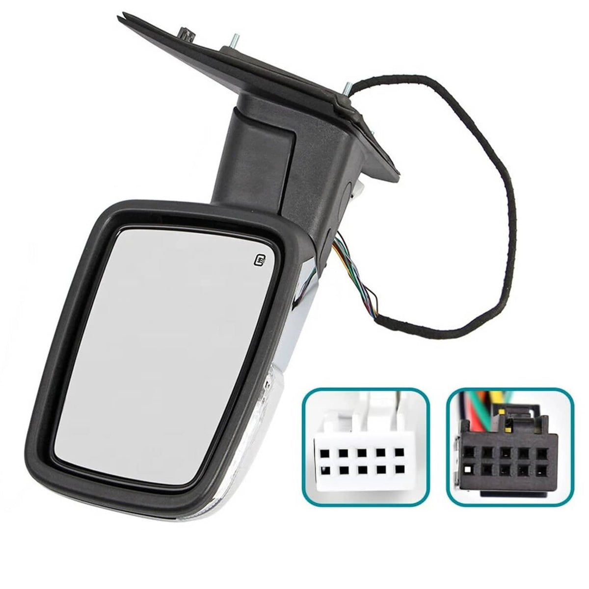 Solidspare New Mirror Sliver Cover Power Folding Signal Driver/Left Side For 13-18 Ram 1500