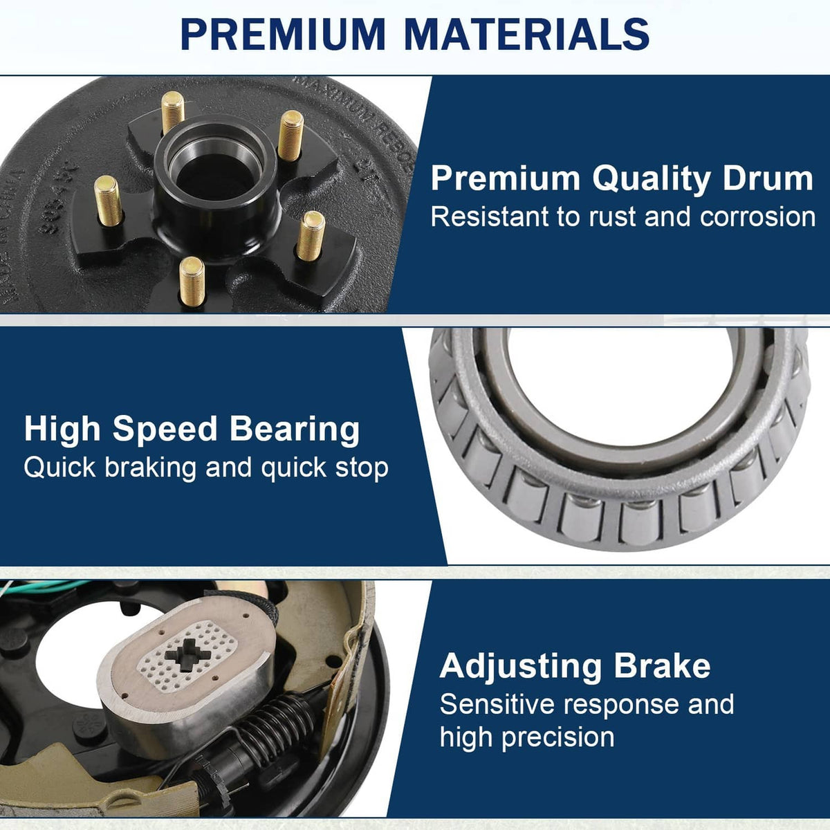 Solidspare NEW Electric Trailer Brake 10" x 2-1/4" & 5 on 4.5" Hub Drum Kit for 3500 lbs