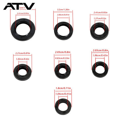 Solidspare 8PCS Engine Oil Seal Kit For HONDA TRX 350 TRX350 RANCHER 2000-2006 822236