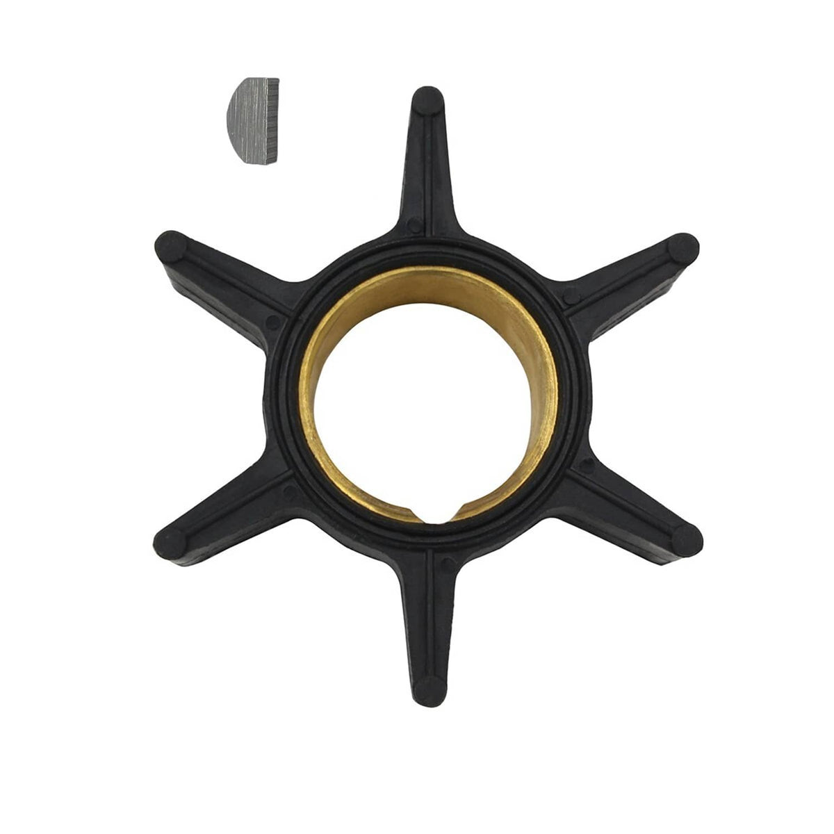 Solid Spare Water Pump Impeller w / Key 17461-95201 For Suzuki Outboard 2 Str 35-85 HP Motor
