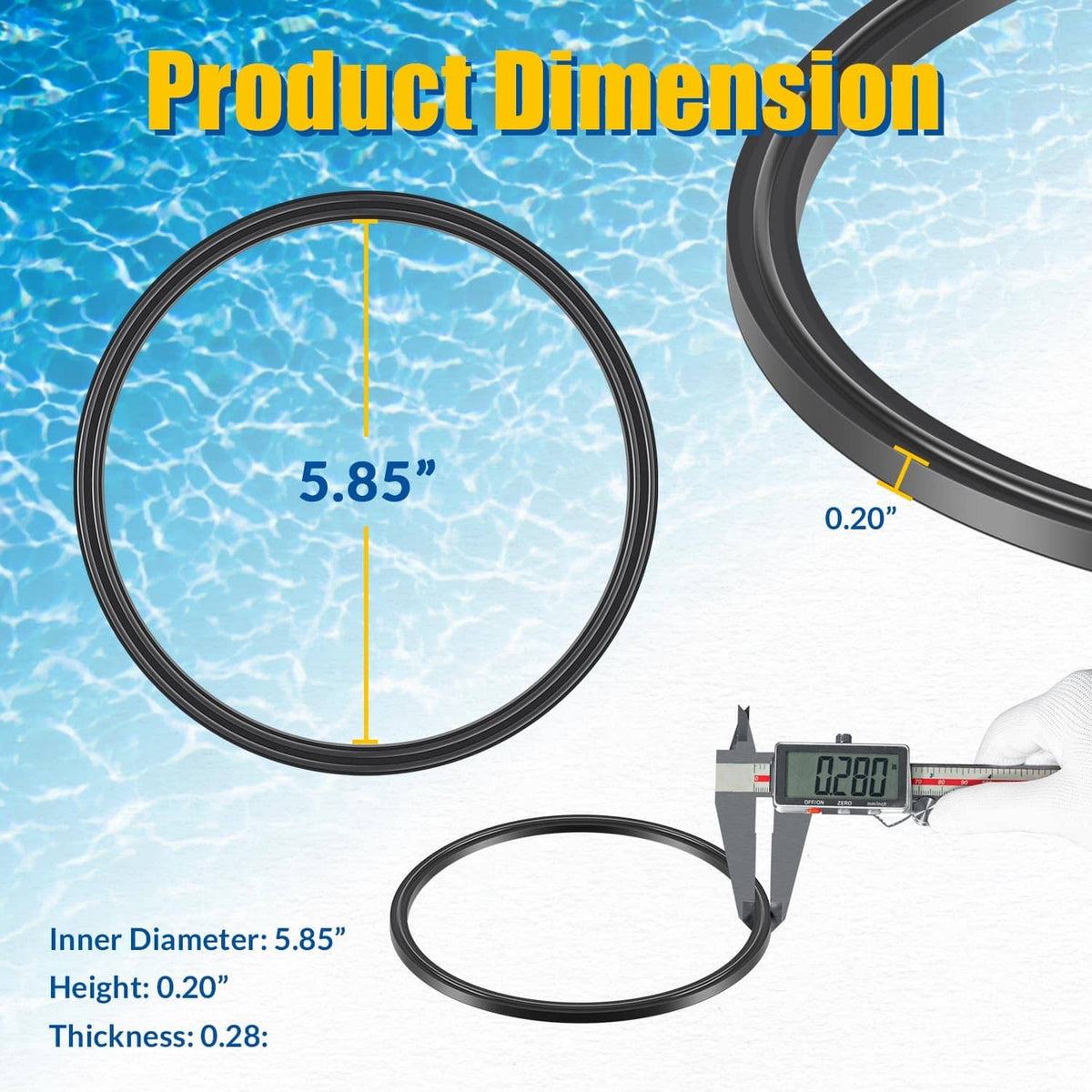 Solidspare R0623300 O-Ring Seal for Zodiac CLC500 Cyclonic Leaf Catcher, Black (1-Pack)