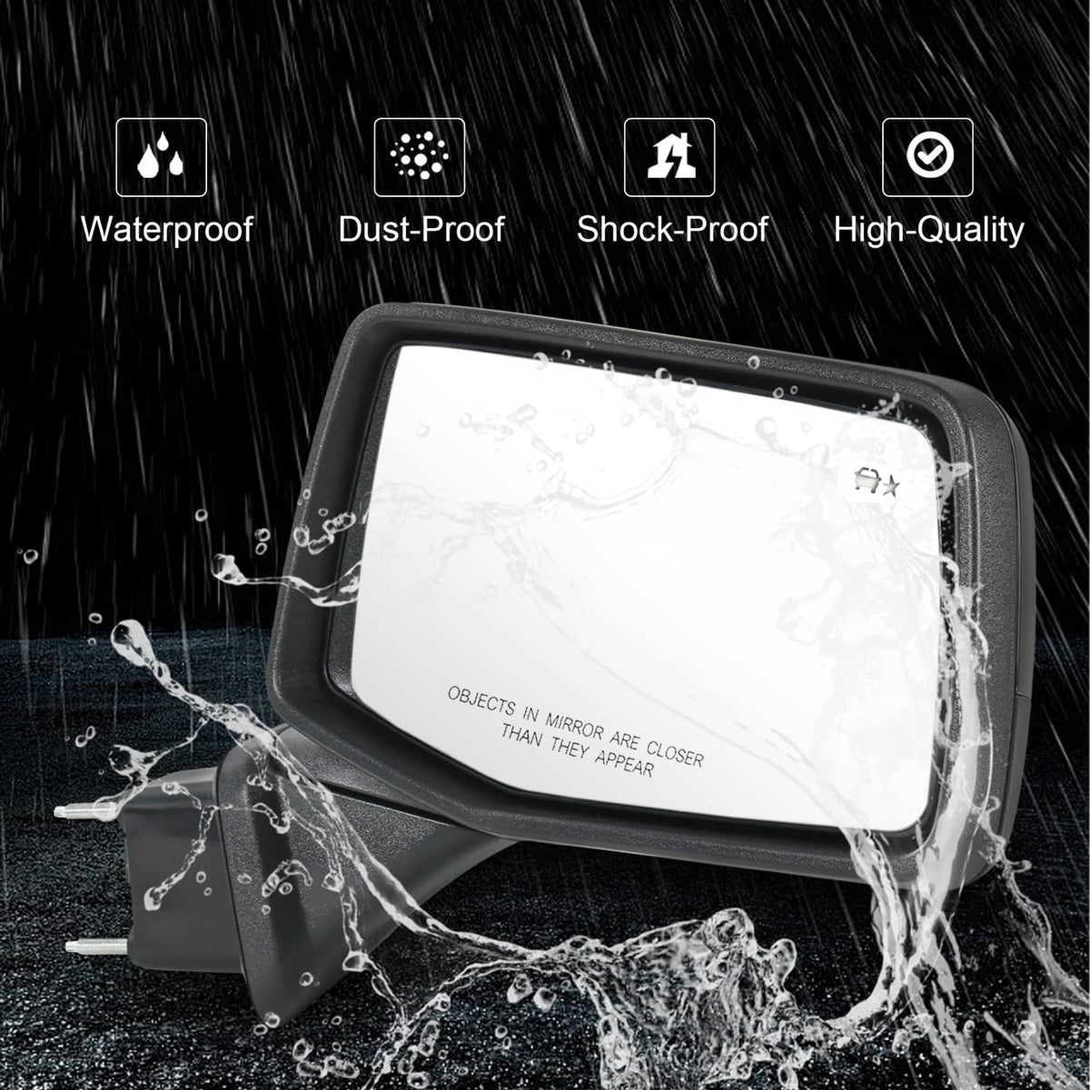 Solidspare Passenger Right Side Door Mirror for 2019-24 Chevy Silverado 1500 W/Heated Power
