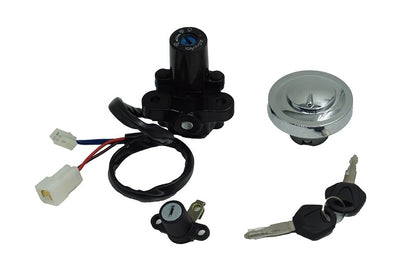 Solidspare Ignition Switch Fuel Gas Cap Cover Seat Lock Key for Yamaha XVS950 V Star 950