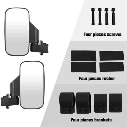 Solidspare UTV Rear View Side Mirrors 1.75" 2" For Kubota RTV 850 900 1100 1140 X-Series