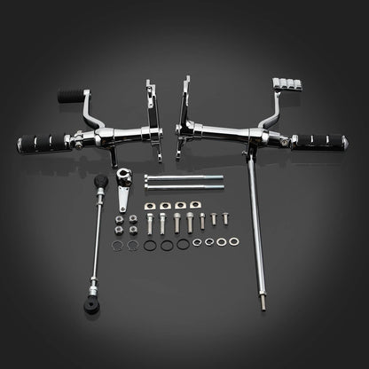 Solidspare Forward Controls Pegs Levers Linkage For Harley Sportster 1200 883 91-03 Chrome
