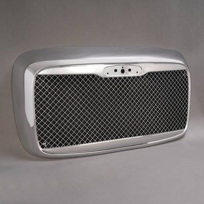 Solid Spare Fits 00-12 Freightliner Columbia Front Grille W/BUG Screen Chrome Mesh Style
