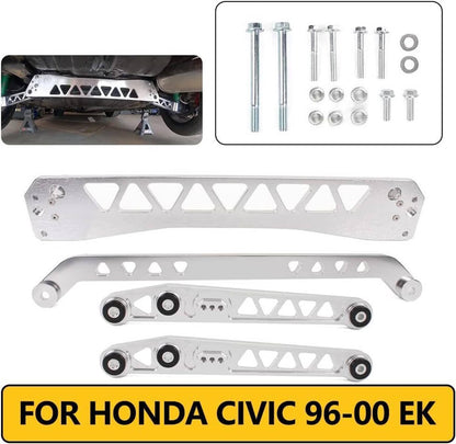 Solidspare Rear Lower Control Arms Subframe Brace Tie Bar for Honda Civic EK 96-00 Silver