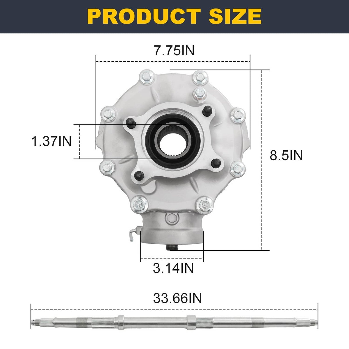 Solidspare Complete Rear Differential W/ Axle Shaft Fit Honda Rancher 420 TRX 420 2007-2013