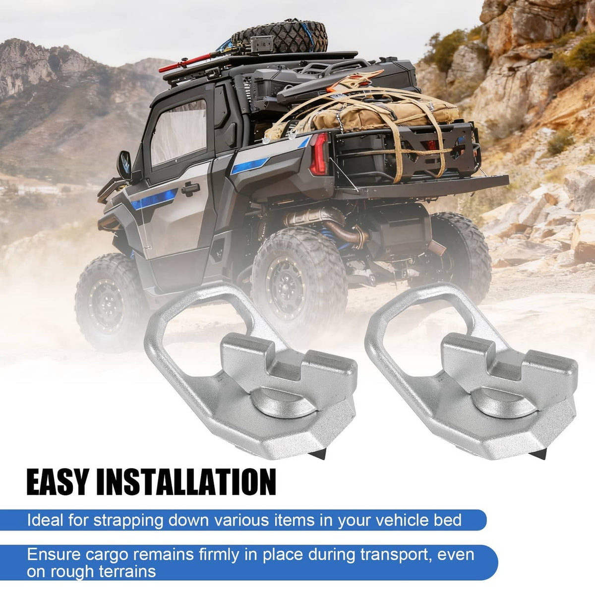 Solidspare 2889620 Lock And Ride Max D-Rings 2PCS For Polaris Xpedition Models 2024-2025