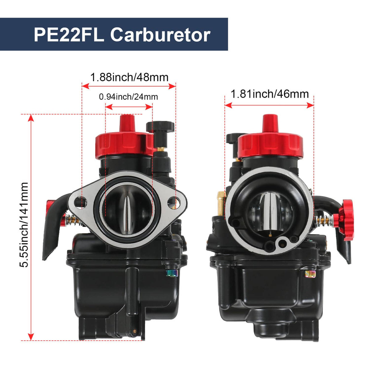 Solidspare Carburetor Carb For 110cc 125cc 140cc Lifan Apollo Pit Bike ATV PE 22 mm Flange