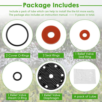 Solidspare 3/4"-1" Rubber Repair Kit Fits for Wilkins Model 975XL 975XL2 (8Pcs) RK34-975XLR