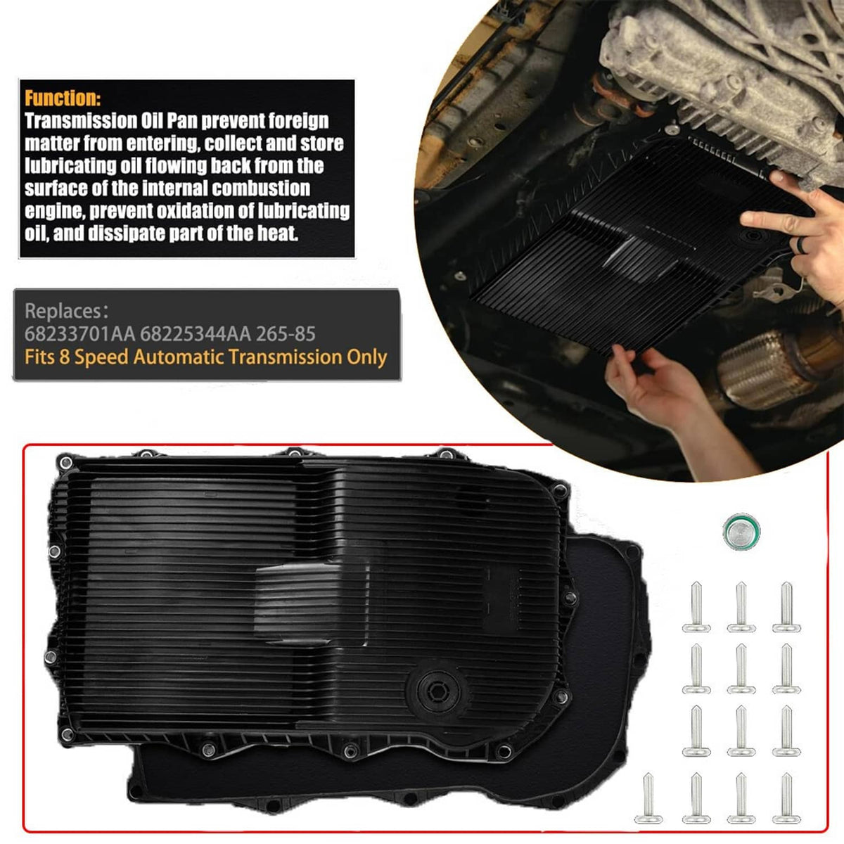 Solidspare Auto Transmission Oil Pan For Ram 1500 Dodge Charger Jeep Grand Cherokee 8HP70