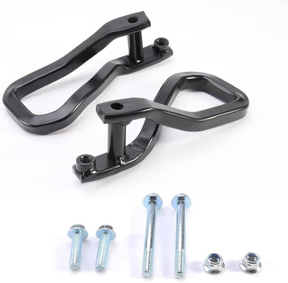 Solidspare 2Pcs Front Tow Recovery Hooks Set w/Bolts For 2019-2021 GMC Sierra 1500 Black