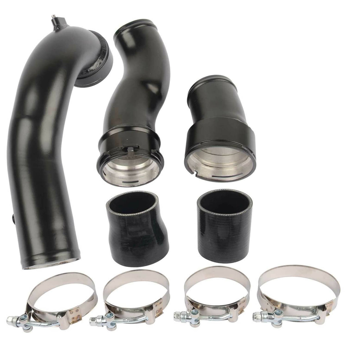 Solidspare Black For BMW 3.0L N55 535i 640i 740i F10 F12 F13 Charge Pipe & Boost Pipe Kit