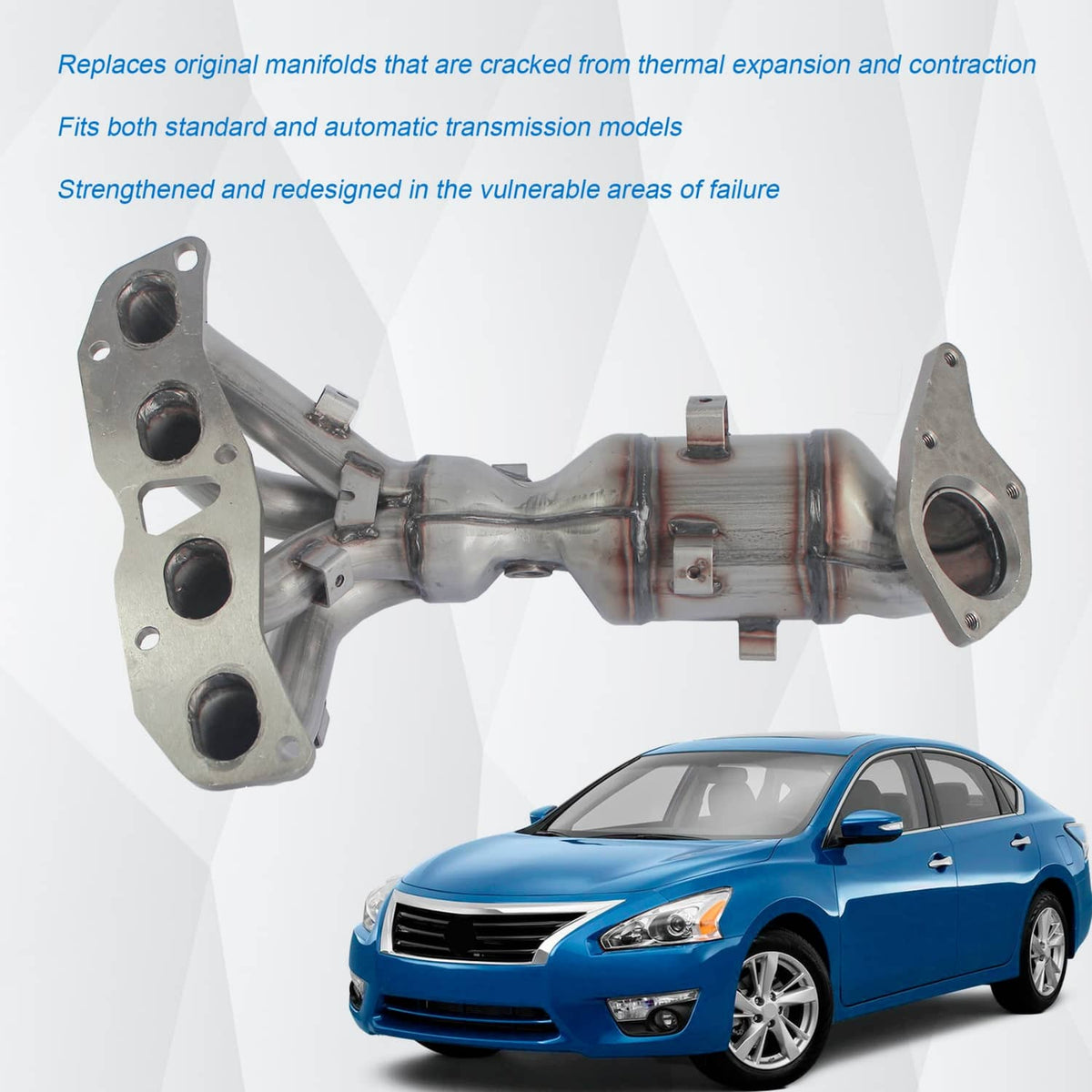 Solidspare Exhaust Manifold Catalytic Converter for 2007-2013 Nissan Altima 2.5L L4