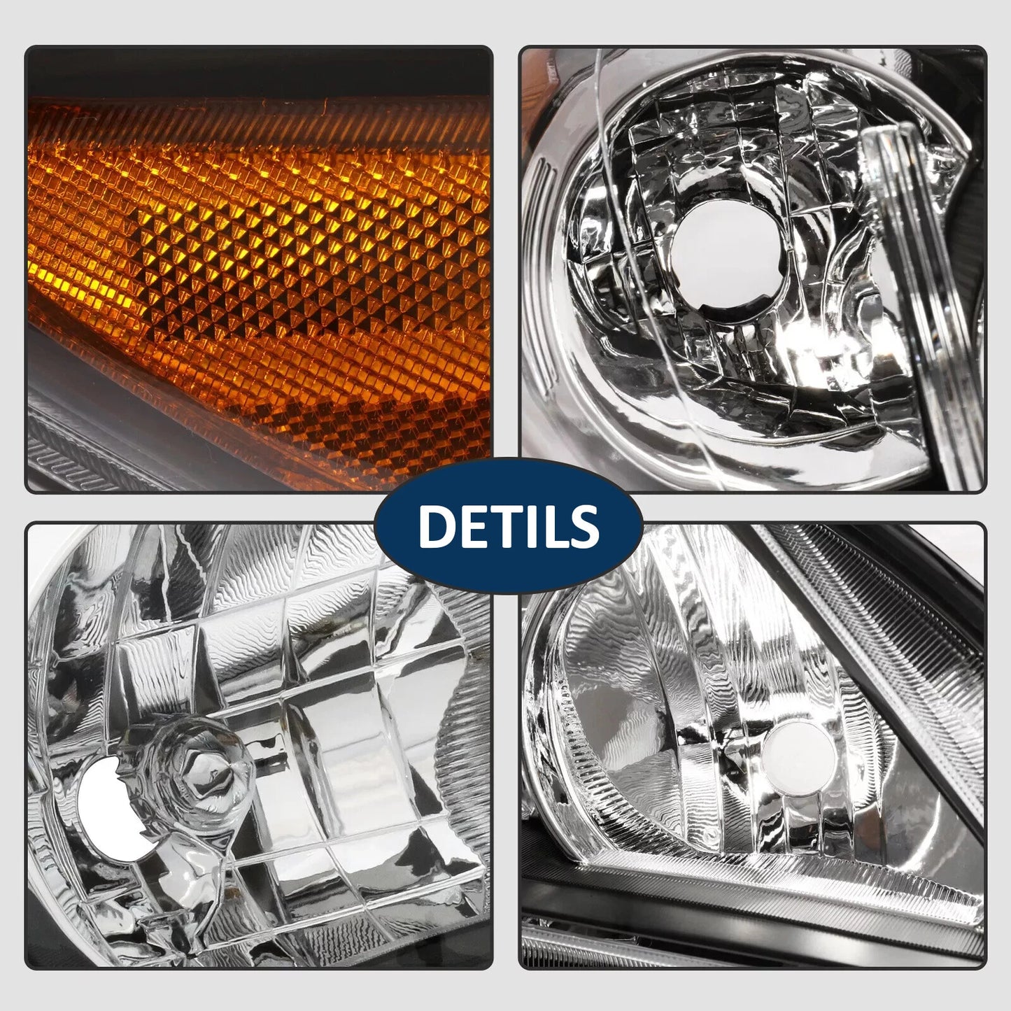For 2011-2013 Toyota Corolla Pair Headlights Front Bumper Fog Light Cover Set