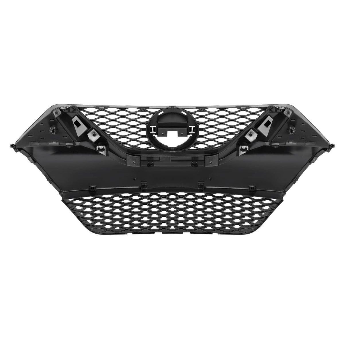 Solid Spare For Nissan Maxima 2016-2018 2017 Front Upper Grille Full Gloss Black Grill