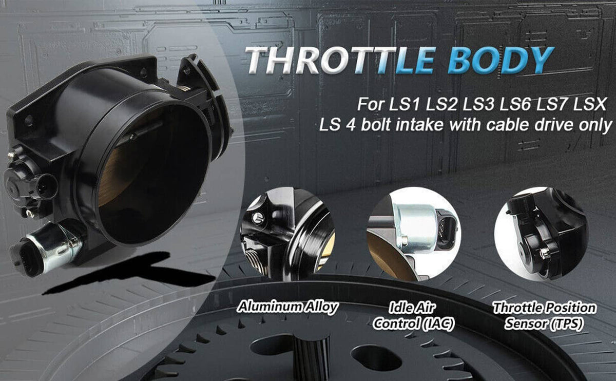 Solidspare 92MM LS Throttle Body with Position Sensors TPS IAC For LSX/LS1/ LS2/LS3/LS6/LS7