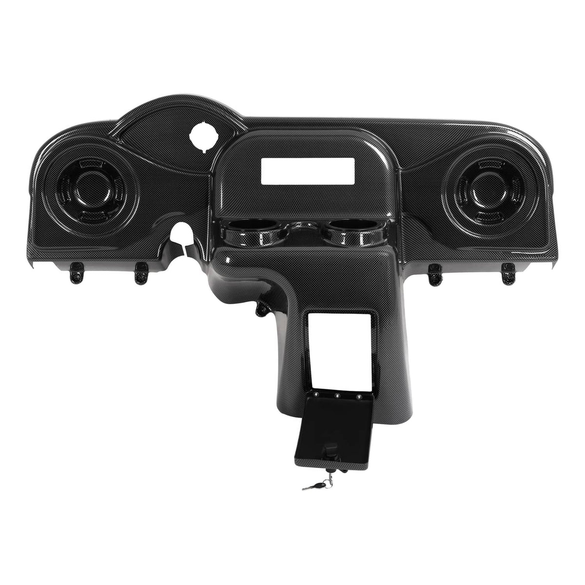 Solidspare Golf Cart Carbon Fiber Style Radio & Speaker Dash Cover For EZGO RXV 2008-up