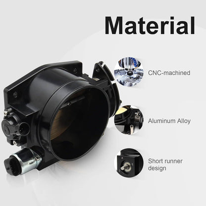 Solidspare 92MM LS Throttle Body with Position Sensors TPS IAC For LSX/LS1/ LS2/LS3/LS6/LS7