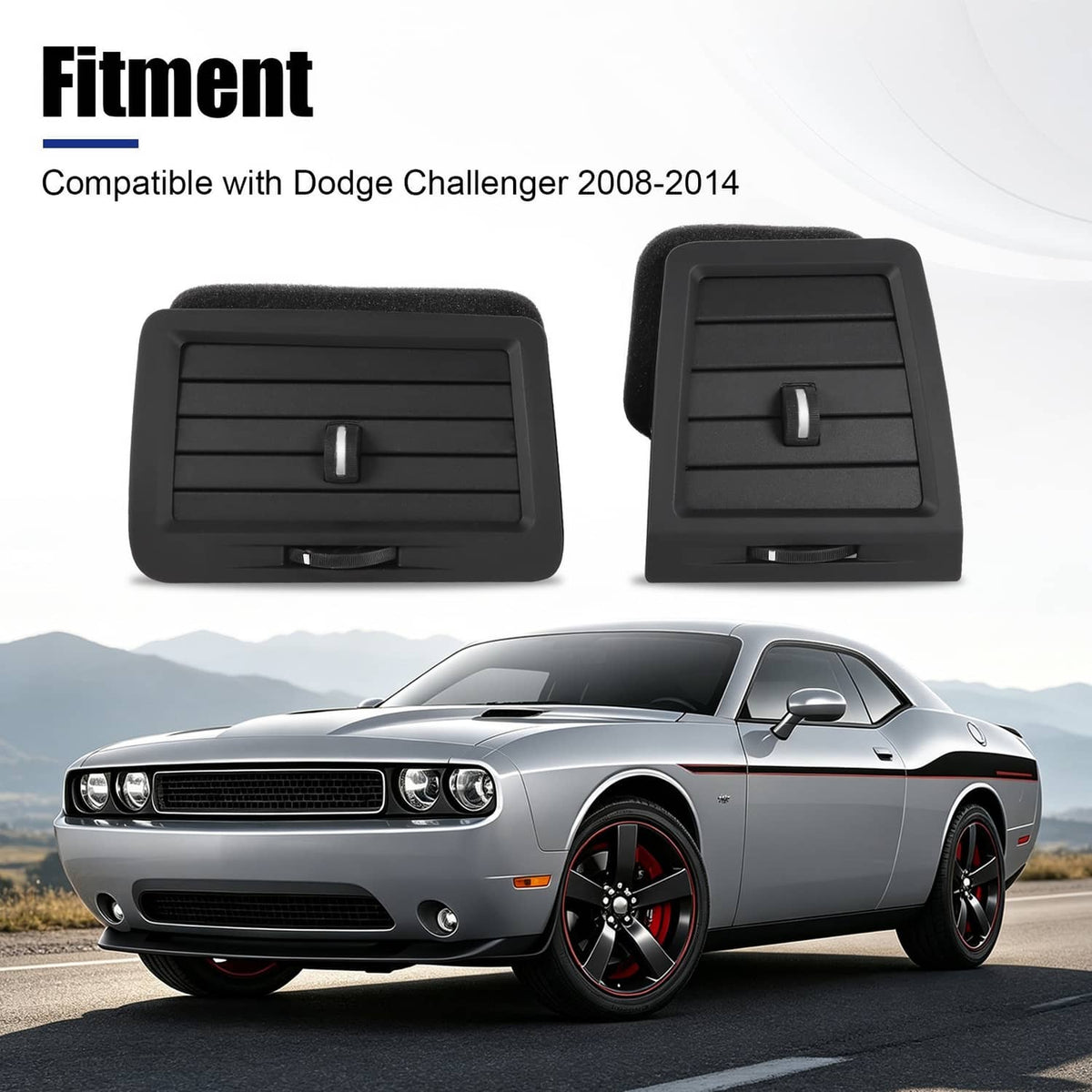 Solidspare Pack Of 2 Dashboard Air A/C Vent Left & Right For Dodge Challenger 2008-2014