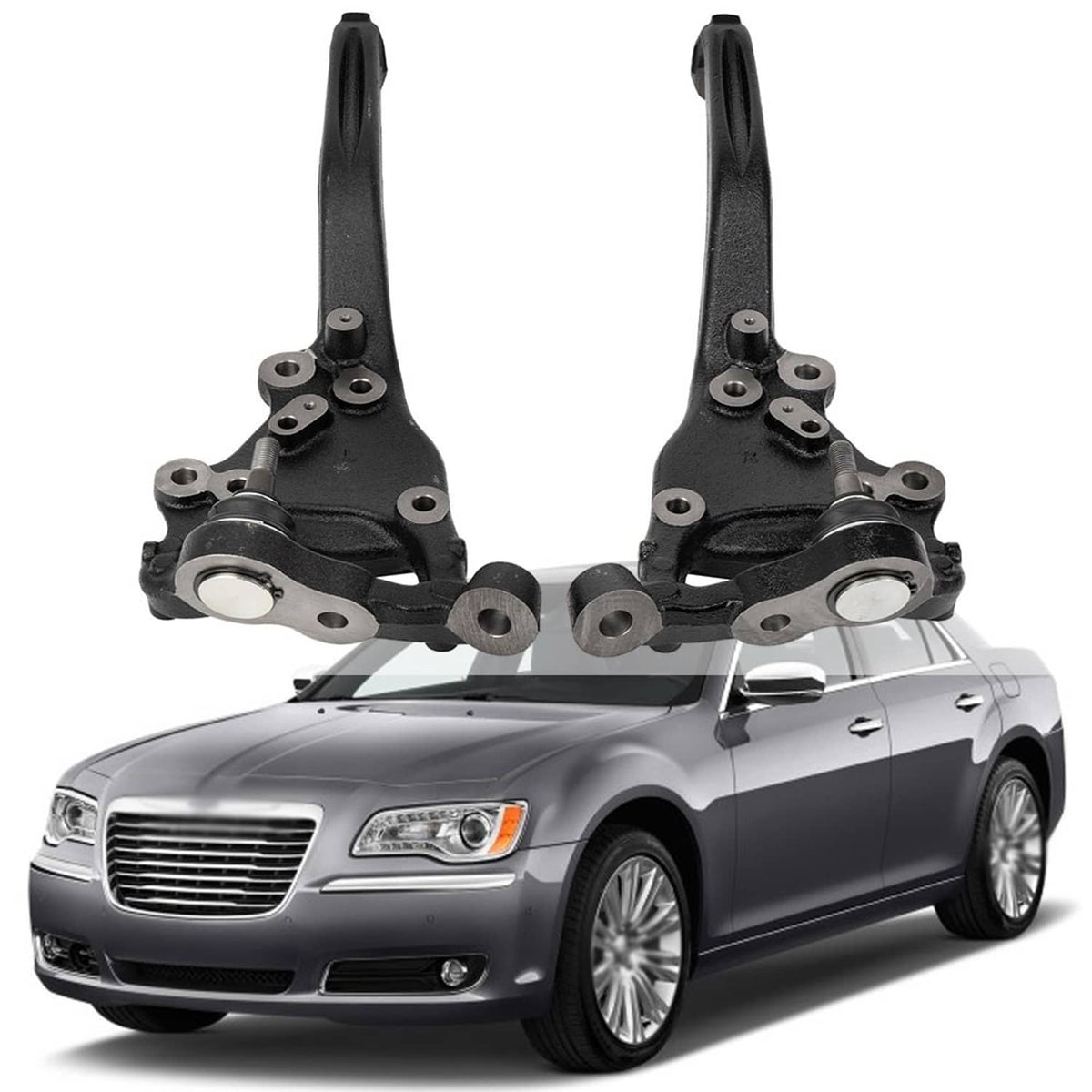 Solidspare Front Steering Knuckle Assembly For 2012-2021 Chrysler 300 05168420AF 05168421AF