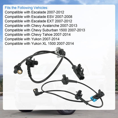 Solidspare 4x Front & Rear ABS Wheel Speed Sensor for Chevy Silverado 1500 GMC Sierra 1500