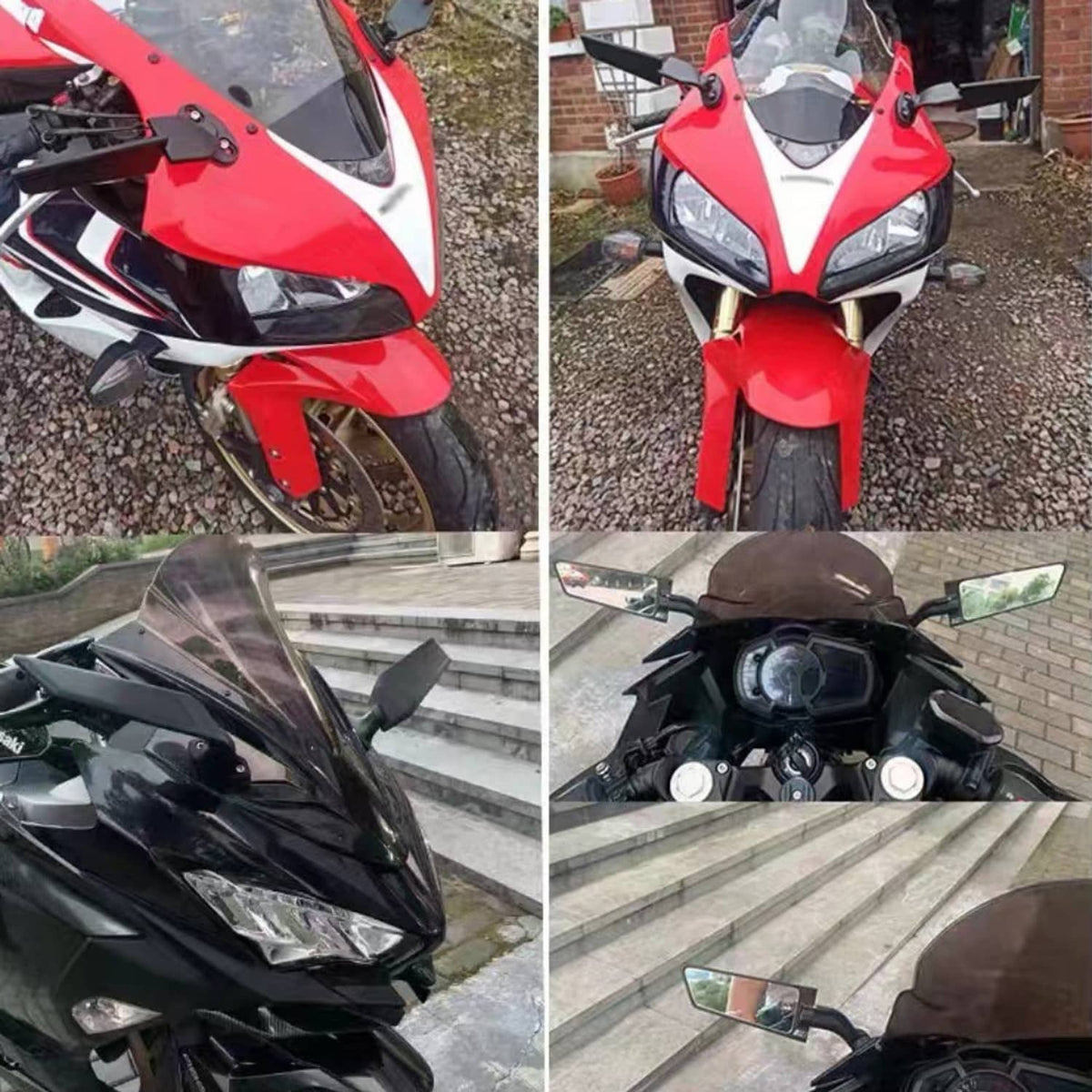 Solidspare Adjustable Wind Wing Mirror Side Mirrors For Honda CBR600R CBR600RR CBR600F4i