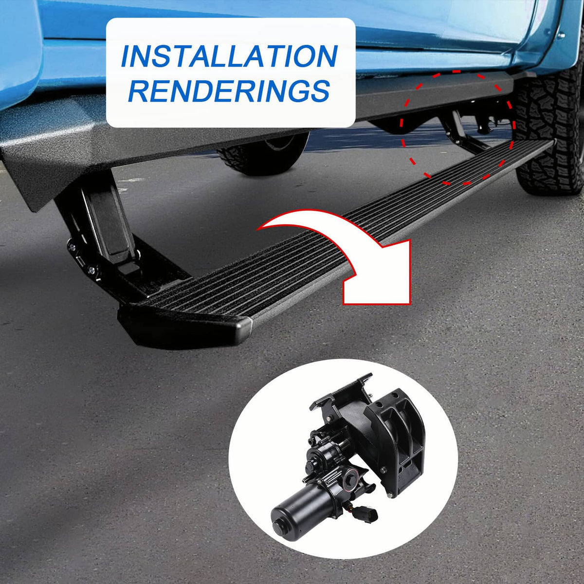 Solidspare Left Running Board Motor w/ Bracket For Ford  F-150 F150 2015-2020 FL3Z16A507A