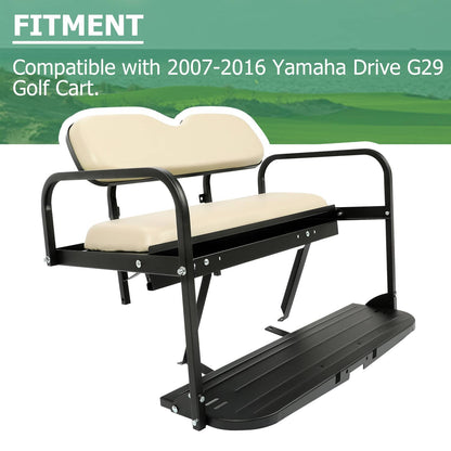Solidspare Flip Folding Rear Back Seat Kit For Yamaha Drive G29 2007-2016 Golf Cart