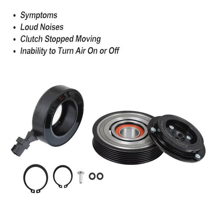 Solidspare AC Compressor Clutch Kit Coil Pulley For 12-18 Jeep Wrangler 6 CyL 3.6L 68084274