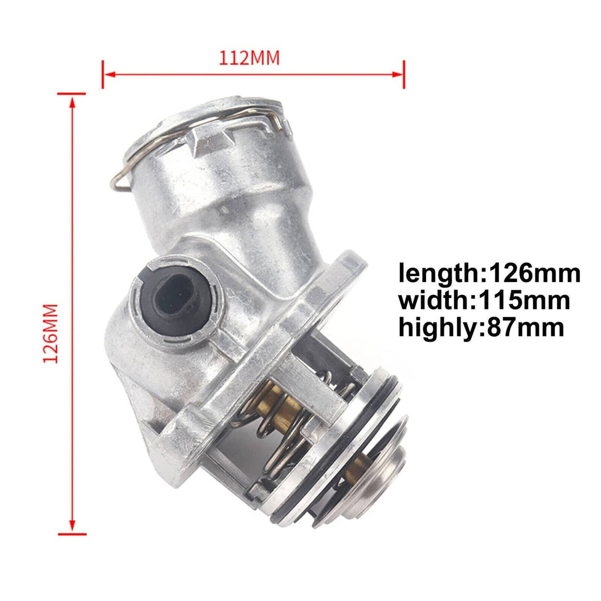 Solidspare Engine Coolant Thermostat Assembly with Sensor For Mercedes C300 C350 E350 ML350