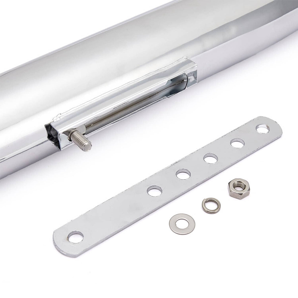Solidspare LH&RH Motorcycle Exhaust Muffler Pipe Removable Silencers for Cafe Racer Bobber