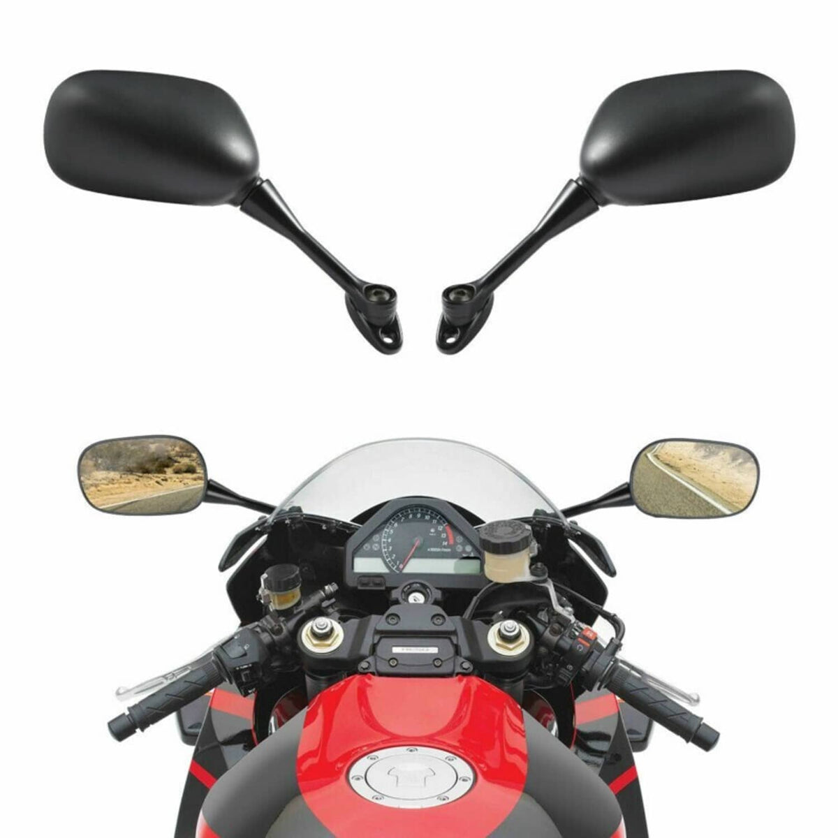 Solidspare Rearview Side Mirrors For Honda CBR1000RR 2004-2007 2005 2006 CBR600RR 2003-19