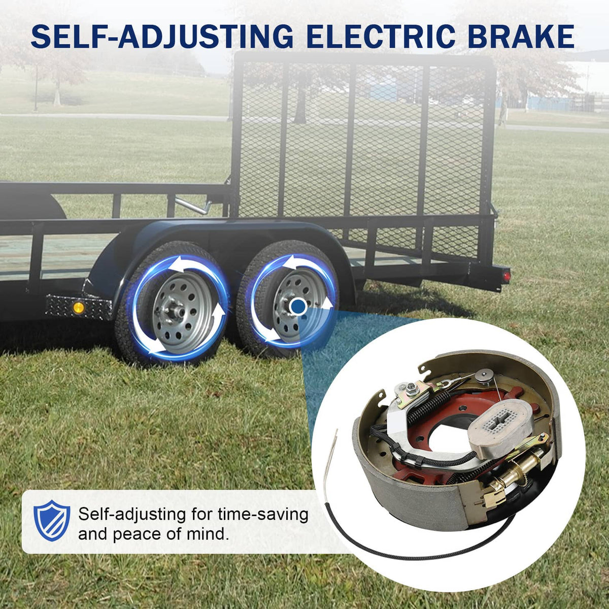 Solidspare Electric Trailer Backing Plate Brake 12-1/4 x 3-3/8 8000 Set for Dexter 8K Axle